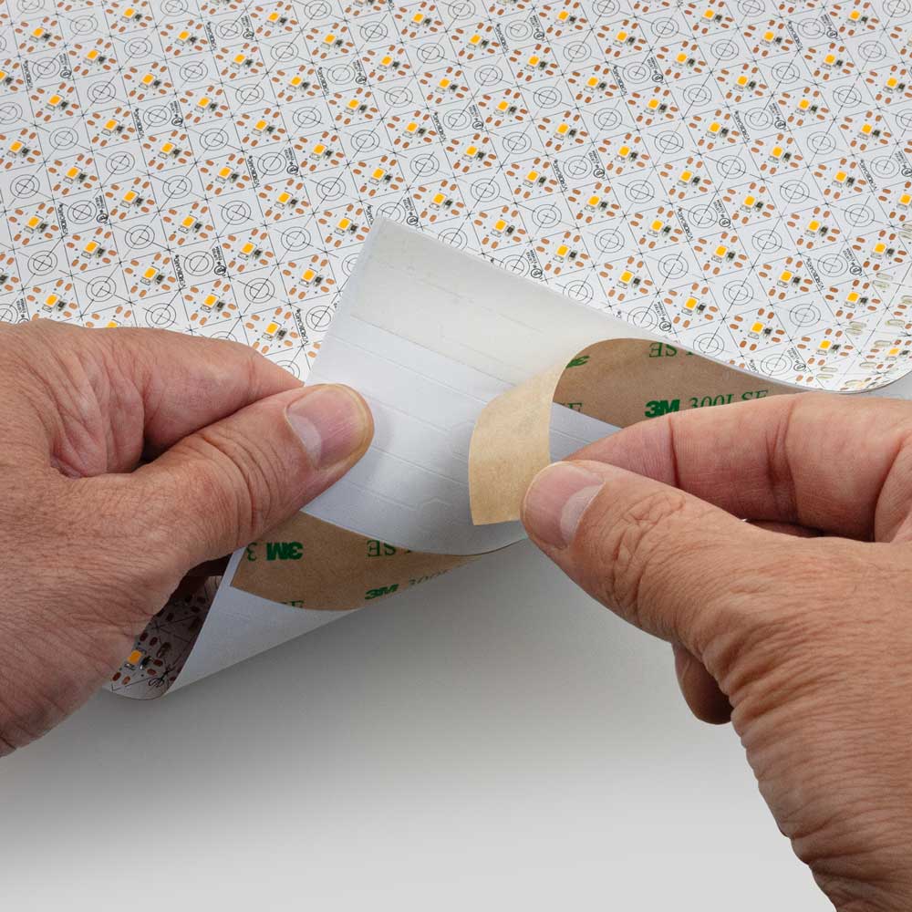Flexible LED Backlight Sheet for behind Stone and Glass, 24V 24W 3500K(Mid-Warm White)