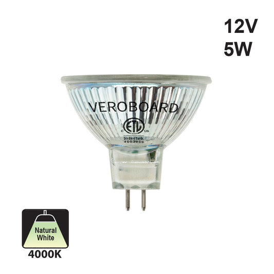 MR16 Bulb Glass type 12V 5W 4000K(Natural White)
