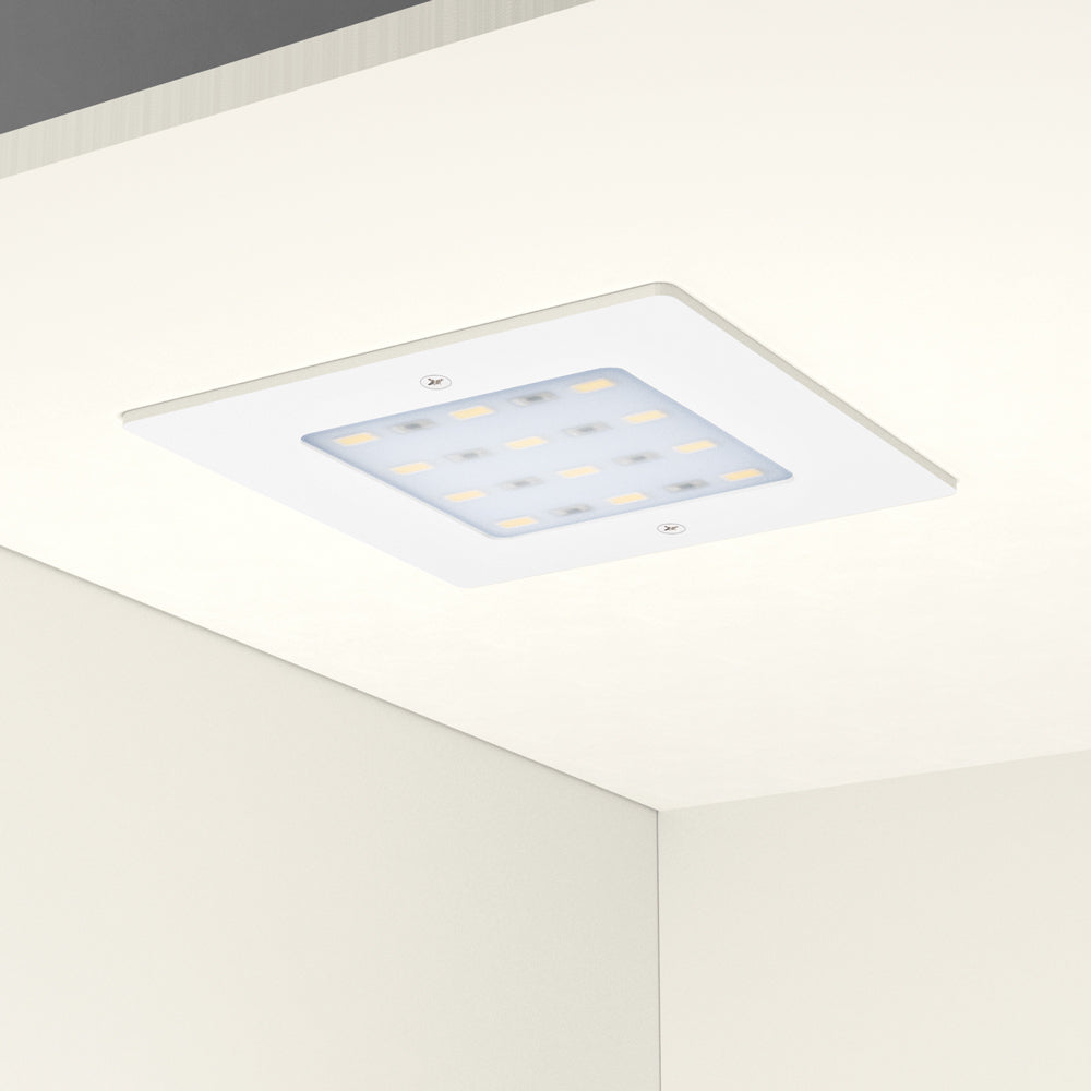 White Square Ultrathin Cabinet Light, 12V 5W CCT(2.4K, 2.7K, 3K, 3.5K, 4K, 5K) VBUN-S50-12V-White