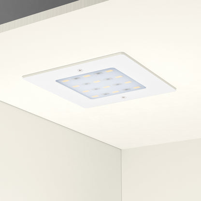 White Square Ultrathin Cabinet Light, 12V 5W CCT(2.4K, 2.7K, 3K, 3.5K, 4K, 5K) VBUN-S50-12V-White