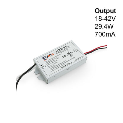 EVT-C33-0700-T-42V Constant Current Triac Dimming LED Driver, 700mA 18-42V 29.4W