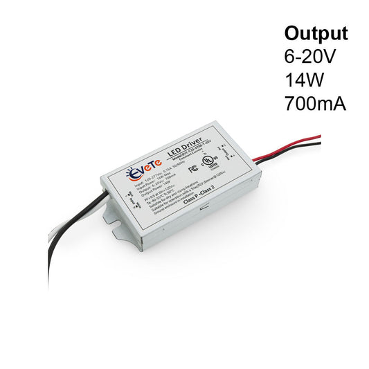 EVT-C33-0700-T-20V Constant Current Triac Dimming LED Driver, 700mA 6-20V 14W