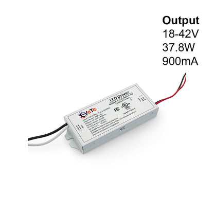 EVT-C50-0900-T-42V constant current LED driver 900mA with output voltage 18-42V and power 37.8W.