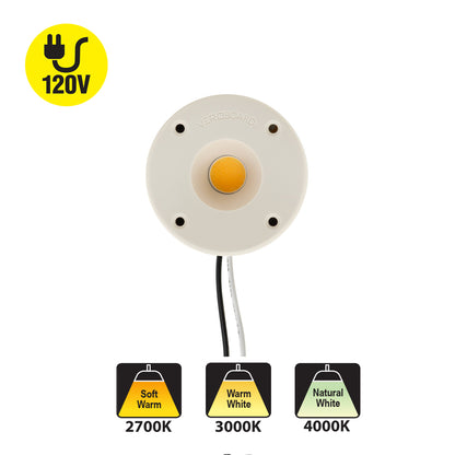 COB Paragon LED Module with HT5828 LED Holder, 120V 10W CCT(2.7K, 3K, 4K), CDAC-80-5028-120-27