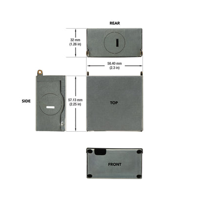 Small Metal Junction box 58.5 x 57 x 31.5mm (2.3 x 2.2 x 1.2in)