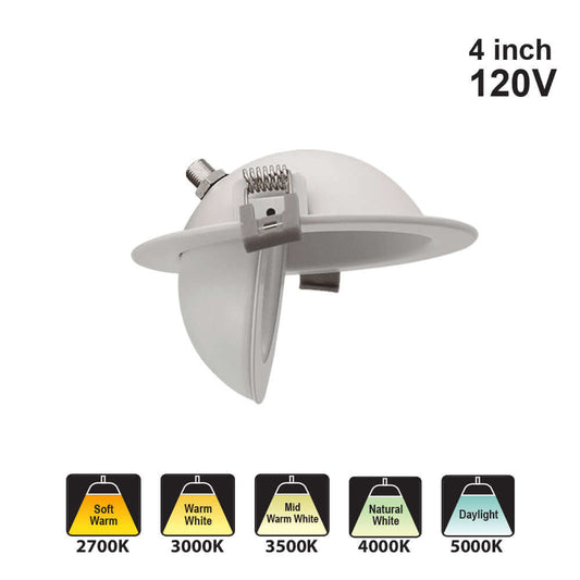 Votatec 4″ Multi-Directional Round Gimbal – 5CCT Adjustable VO-RMD4W9-120-D-5WAY 120V 9W CCT(2.7K, 3K, 3.5K 4K, 5K)