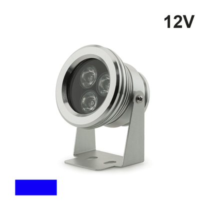 3x1W Outdoor LED Landscape Spotlight - Blue