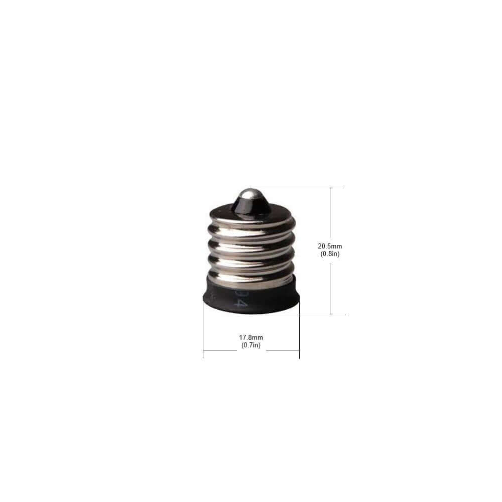 12-Pack E17 To E12 Socket Reducer Adapters – C9 To Candelabra – Brass Threads – Light Bulb Converters