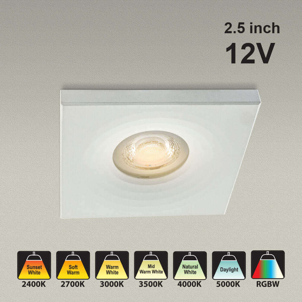 VBD-MTR-1W Low Voltage LED Downlight 2.5 inch Square