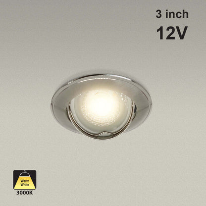 T-68 MR16 Light Fixture - Brushed Chrome 3" Round