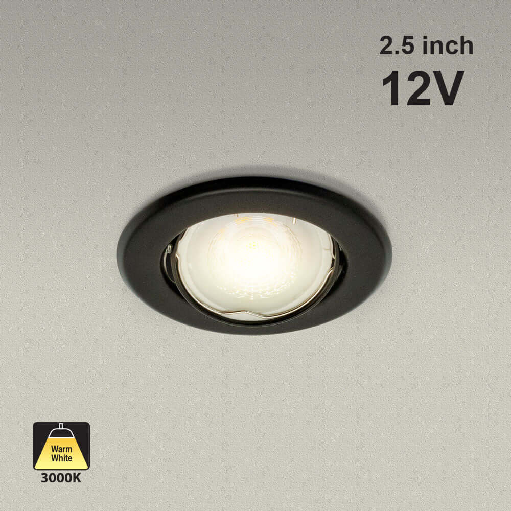 T-69 MR16 Light Fixture - 2.5 Inch Round Black