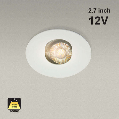 T-57 MR16 Light Fixture - Round White Recessed Trim