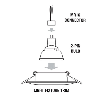 666561407636 - T-51 MR16 Light Fixture - 4 Inch Round White