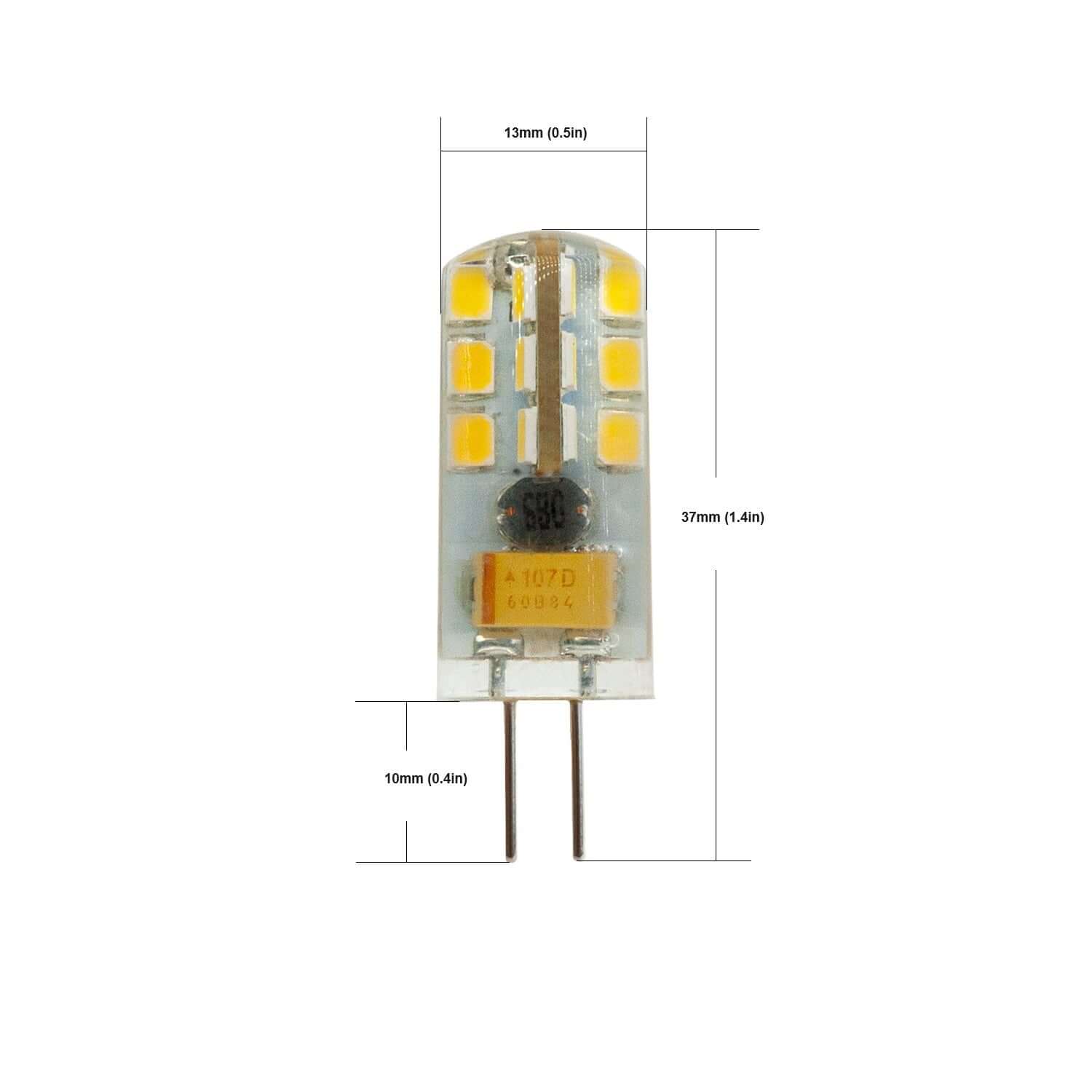 G4 Light Bulb Bi-Pin, 12V 1.7W 6000K(Cool White) - GekPower