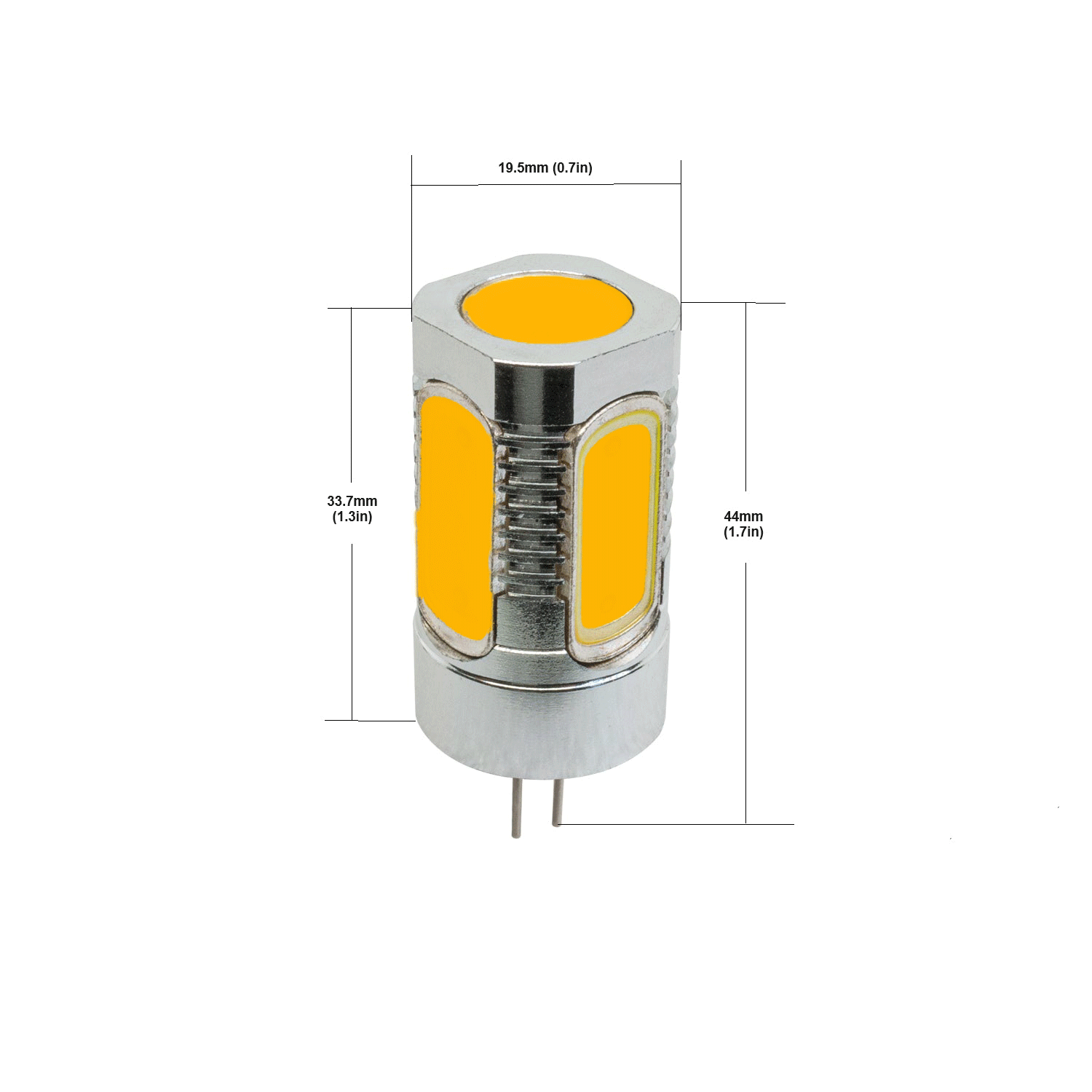 G4 LED Bi-Pin 5 COB 12V 2.2W Warm White Bulb