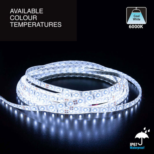 10M(32.8ft) Outdoor LED Strip Light 3528, 24V 1.5(w/ft) 126-144(Lm/ft) CCT(6K)