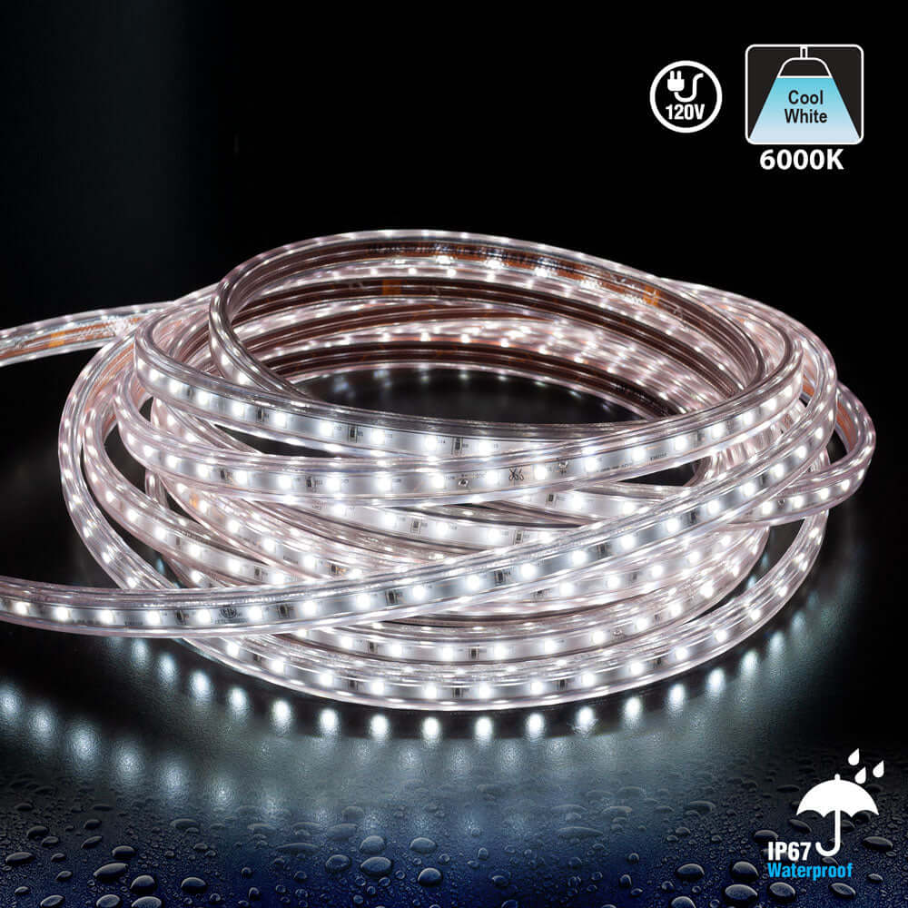 50M Outdoor LED Strip Light - 120V High Voltage