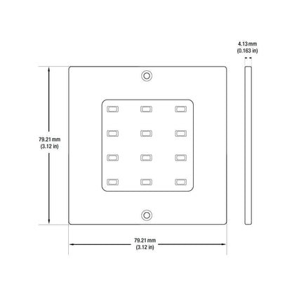 5W LED Square Ultrathin Cabinet Puck Light Surface Mounted 3000K(Warm White)