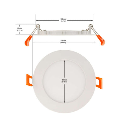 4" Dimmable LED Panel Light 3000K Warm White 9W