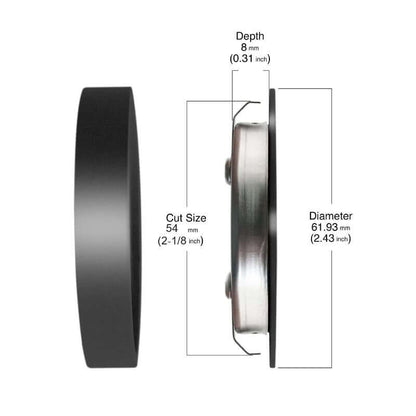 Round LED Retrofit Cabinet Puck Light, 12V 3.5W 3000K(Warm White) Black - GekPower