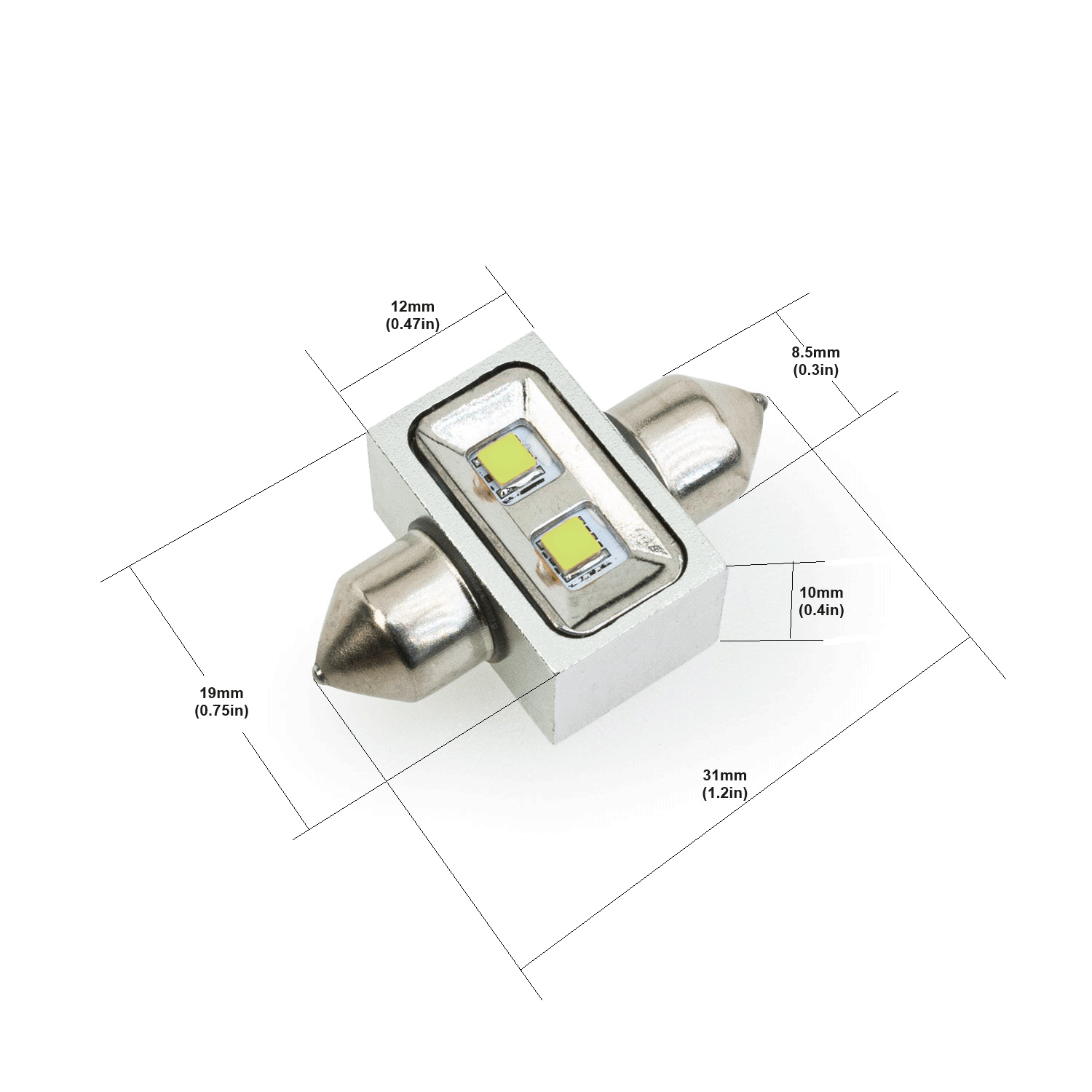 Festoon LED Bulb 9-30V 6000K - Bright and Efficient