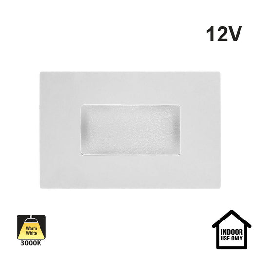 P103-WH-3000K Single Gang Low Voltage LED Step Light 2W 12V 3000K(Warm White)