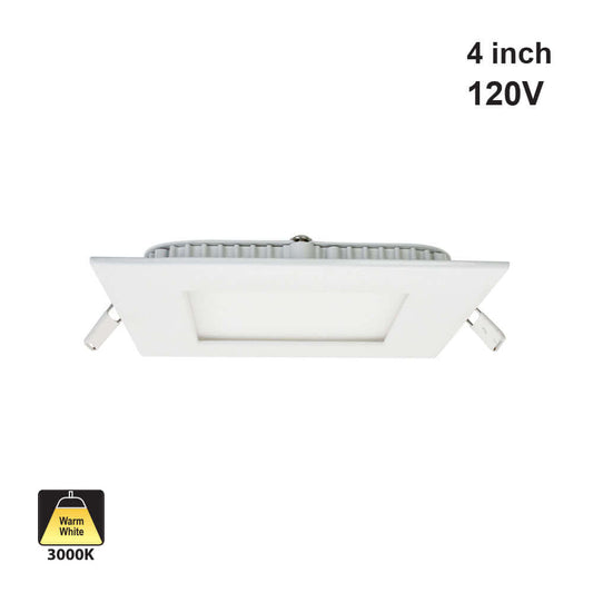 4 inch Square LED Panel Light Dimmable LP-ULFTD-12109, 120V 9W 3000K(Warm White) - GekPower
