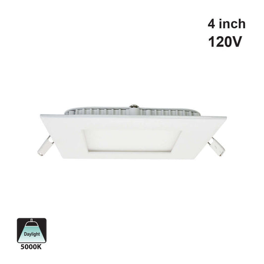 4 inch Square LED Panel Light Dimmable LP-ULFTD-12109, 120V 9W 5000K(Daylight) - GekPower