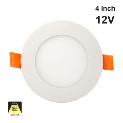 4 inch LED Round Panel Downlights/ Ceiling Lights PDR4V12W6, 12V 6W 3000K(Warm White), gekpower