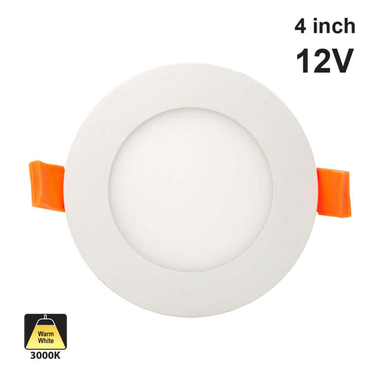 4 inch LED Round Panel Downlights/ Ceiling Lights PDR4V12W6, 12V 6W 3000K(Warm White), gekpower