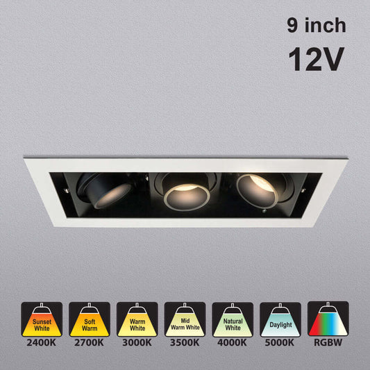 VBD-MTR-78T Low Voltage LED Downlight 9" Rectangular