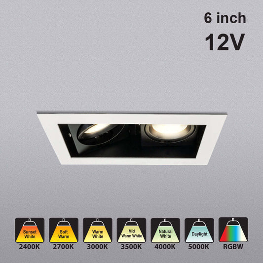 VBD-MTR-73T Low Voltage LED Downlight - 6 inch Rectangular