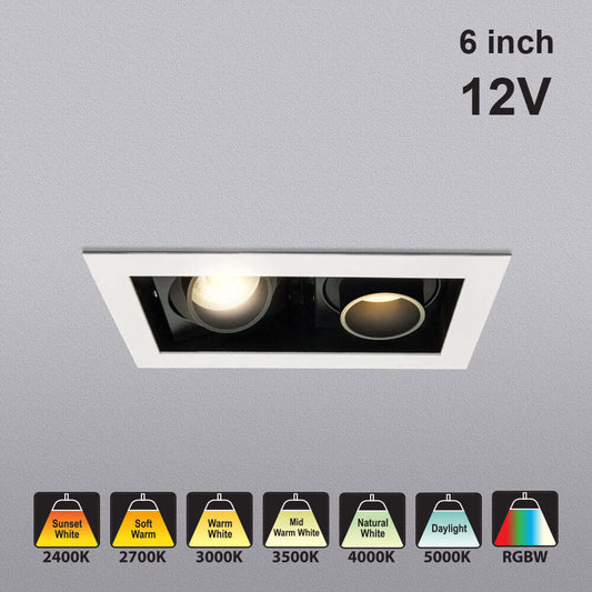 VBD-MTR-74T Low Voltage LED Downlight 6" Rectangular