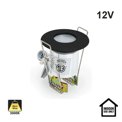 P105-BK-3000 Round Dimmable LED Step Light - 12V 0.6W