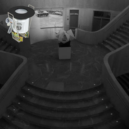 P105-BK-3000 Round Dimmable LED Step Light - 12V 0.6W