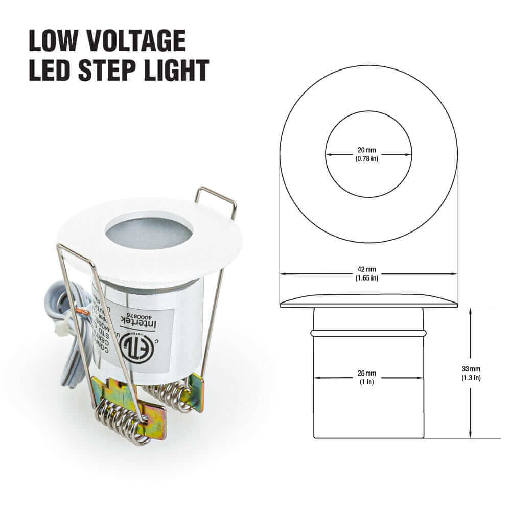 666561413811 - P105-WH-3000 Round Dimmable LED Step Light - Warm White