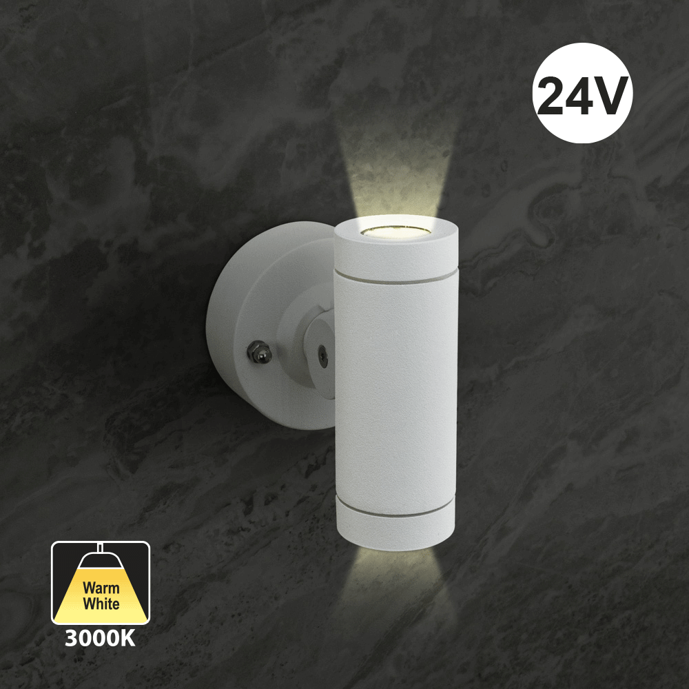 B7ZA0256 White LED Outdoor Wall Light - 24V 2.2W