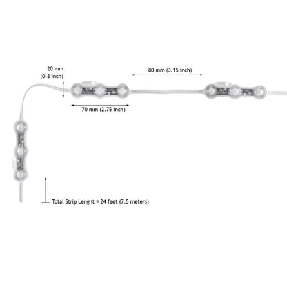 LED Module 2835 Backlighting, 12V, 6500K - Pack of 50