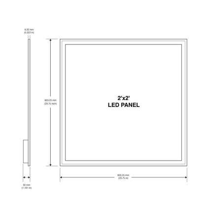 2ft x 2ft 120V Dimmable LED Panel Light 0-10V dimming 3000K