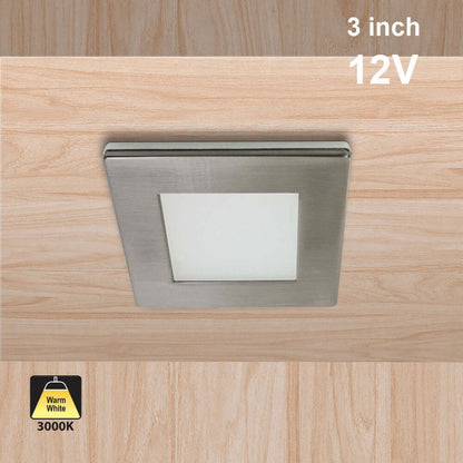 AD-107T 2.2W 12V Square Cabinet Lights - Brushed Nickel