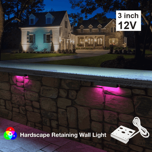666561418212 - 3" Color Changing Landscape Retaining Wall Light