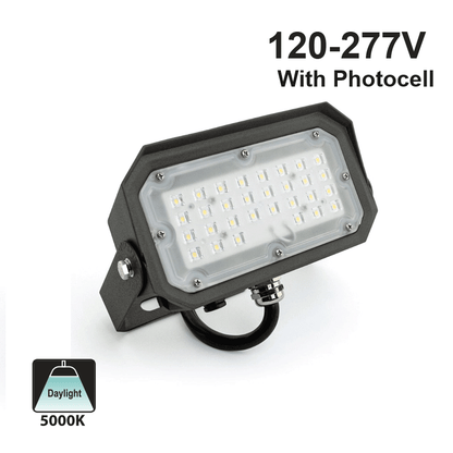 Dimmable 30W LED Outdoor Flood Light with Photocell