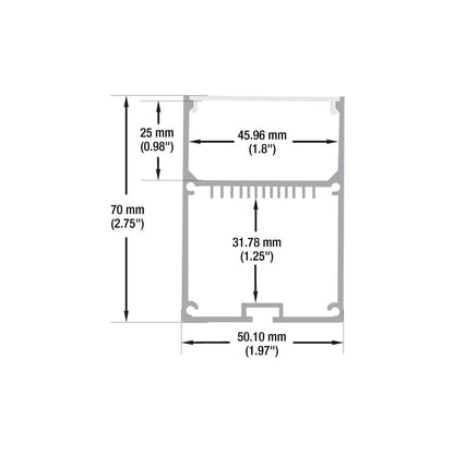 666561423438 - Linear Aluminum LED Channel 2M with Internal Driver