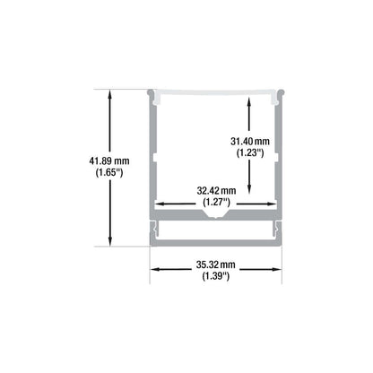 Linear Aluminum LED Channel 2M for LED Strips VBD-CH-WC1-2