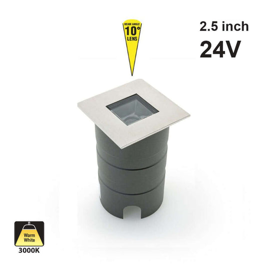 666561424138 - Outdoor Square Inground Light 5W 3000K Warm White