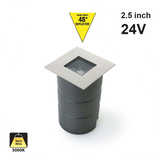 666561424176 - Outdoor Square Inground Light 48° Reflector 5W 3000K