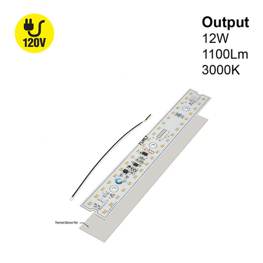 9 inch Linear ZEGA LED Module LIN 09-012W-930-120-S3-Z1B, 120V 12W 3000K(Warm White), gekpower