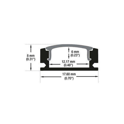 Low Profile LED Channel 2M | Aluminum Extrusion