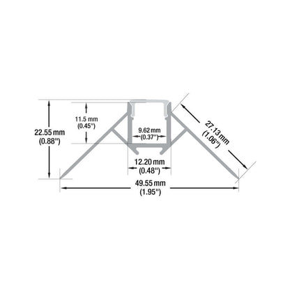666561432126 - Drywall Linear LED Channel 2M for LED Strips
