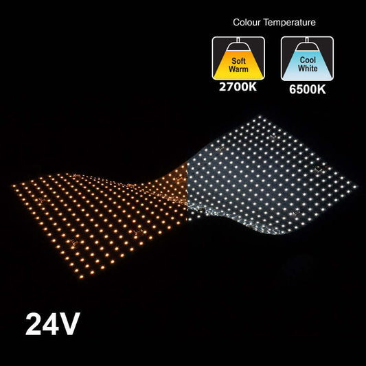 Flexible LED Light Sheet for behind Stone and Glass, 24V 46W Dim to Warm (2.7K-6.5K) - gekpower